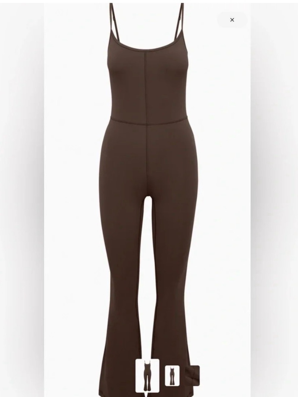 Aritzia Flare Jumpsuit (Chocolate Brown)
